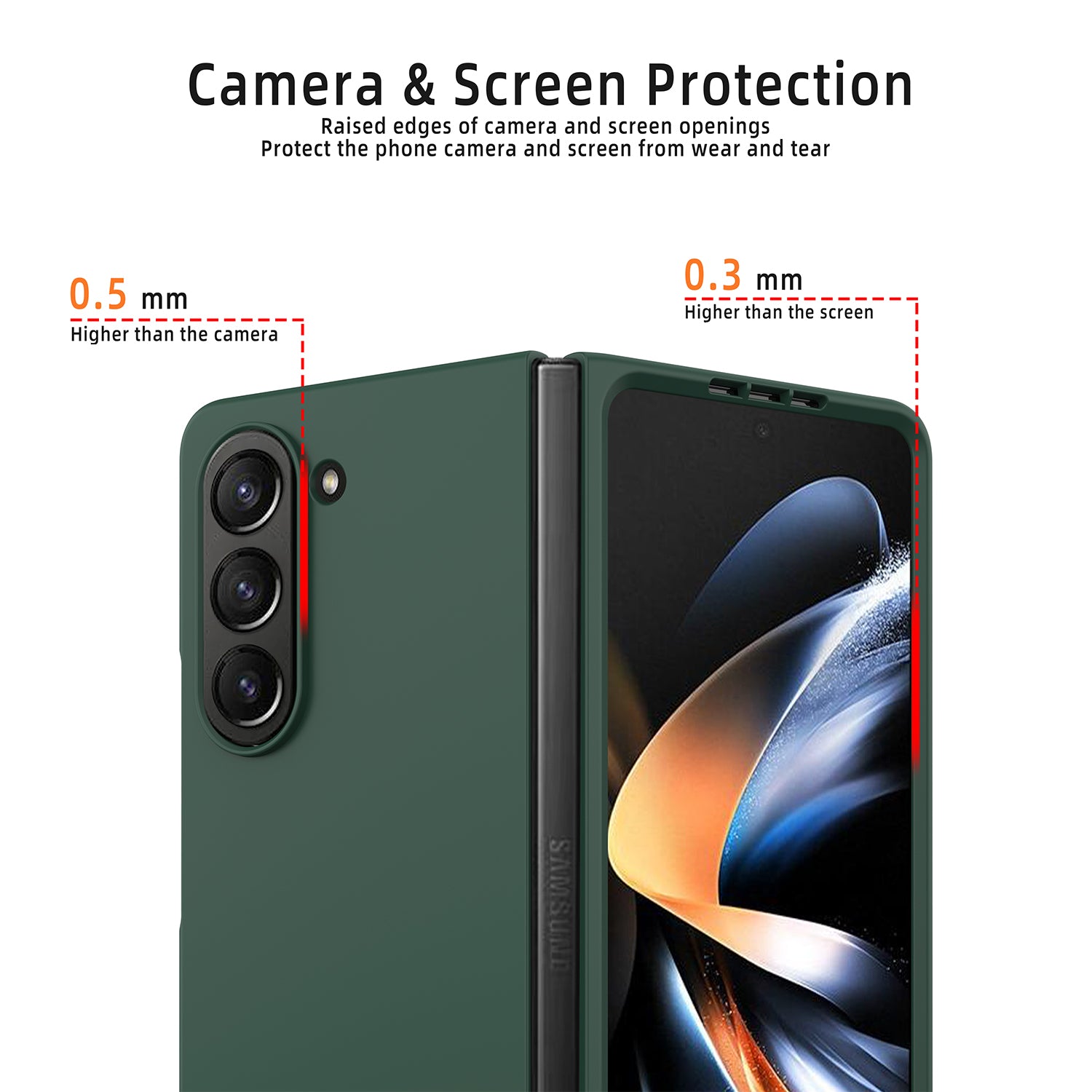 For Samsung Galaxy Z Fold5 5G Slim PC Phone Case Rubberized Anti-Scratch Shockproof Cover For Samsung Galaxy Z Fold5 5G Slim PC Phone Case Rubberized Anti-Scratch Shockproof Cover